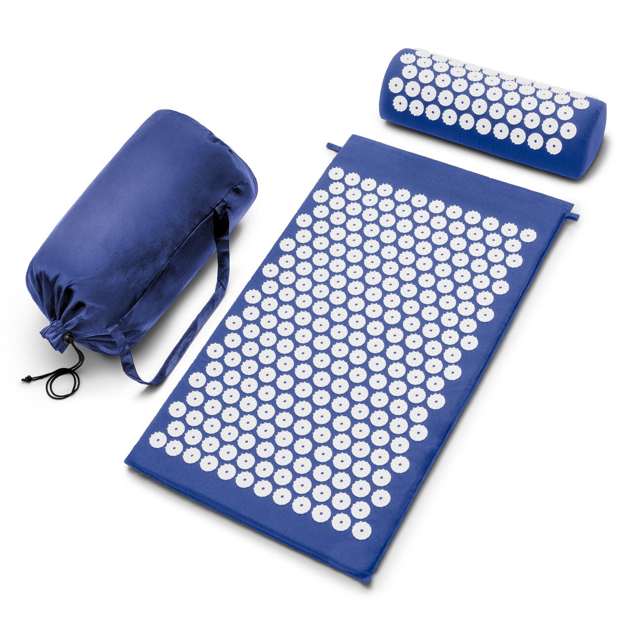 Acupressure Mat and Pillow Set - Grounding Mat for Stress, Back & Neck Pain, Muscle Relaxation, Sciatica, & Meditation - Includes Carry Bag